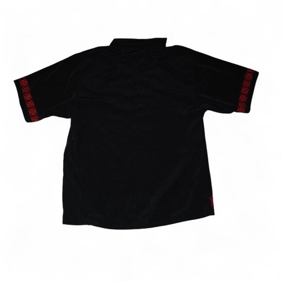 Dragonfly Vintage 90s Y2K Embroidered Barb Wire Button Down Shirt Men's XL - Picture 2 of 7